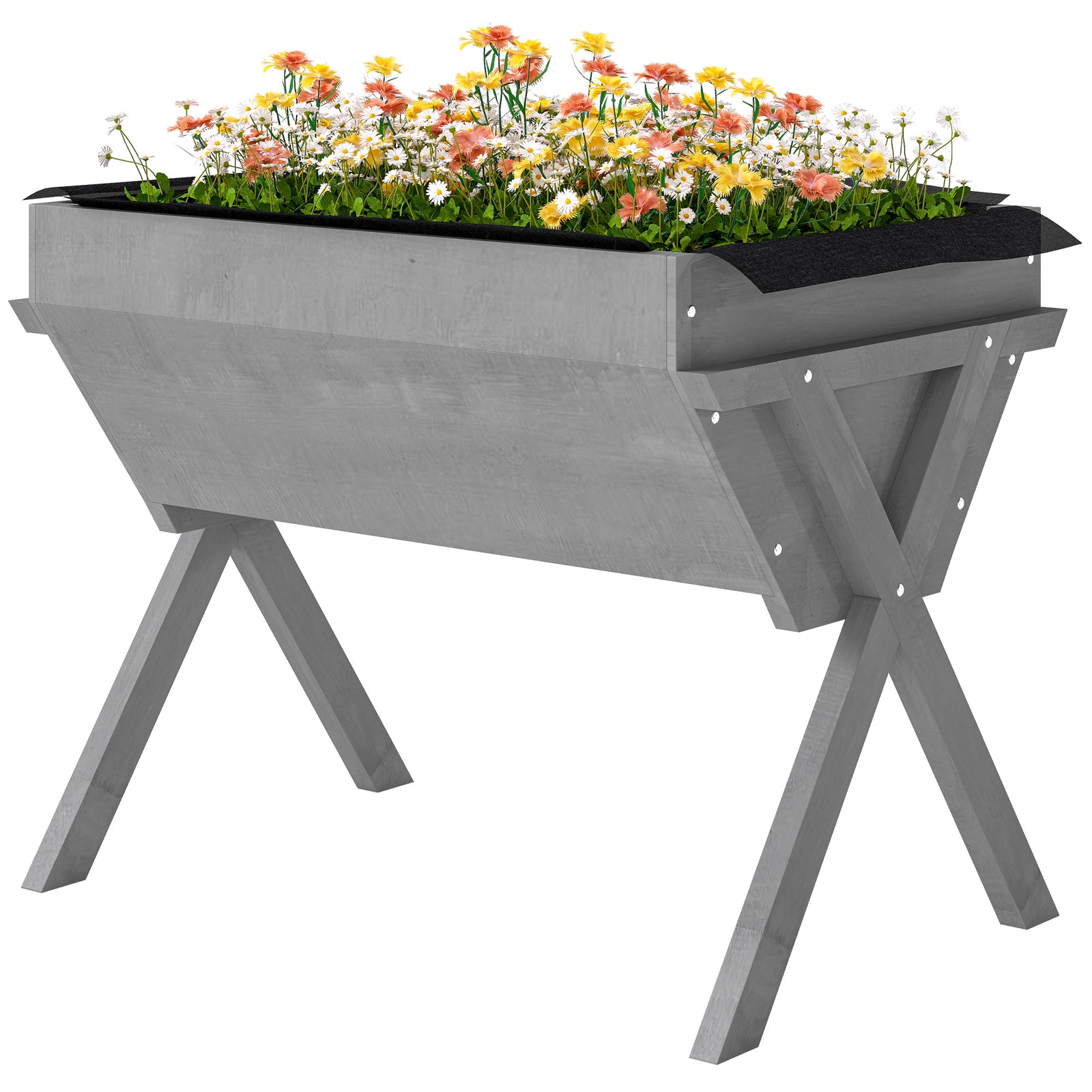 Wooden Raised Planter Stand For Vegetable & Flower