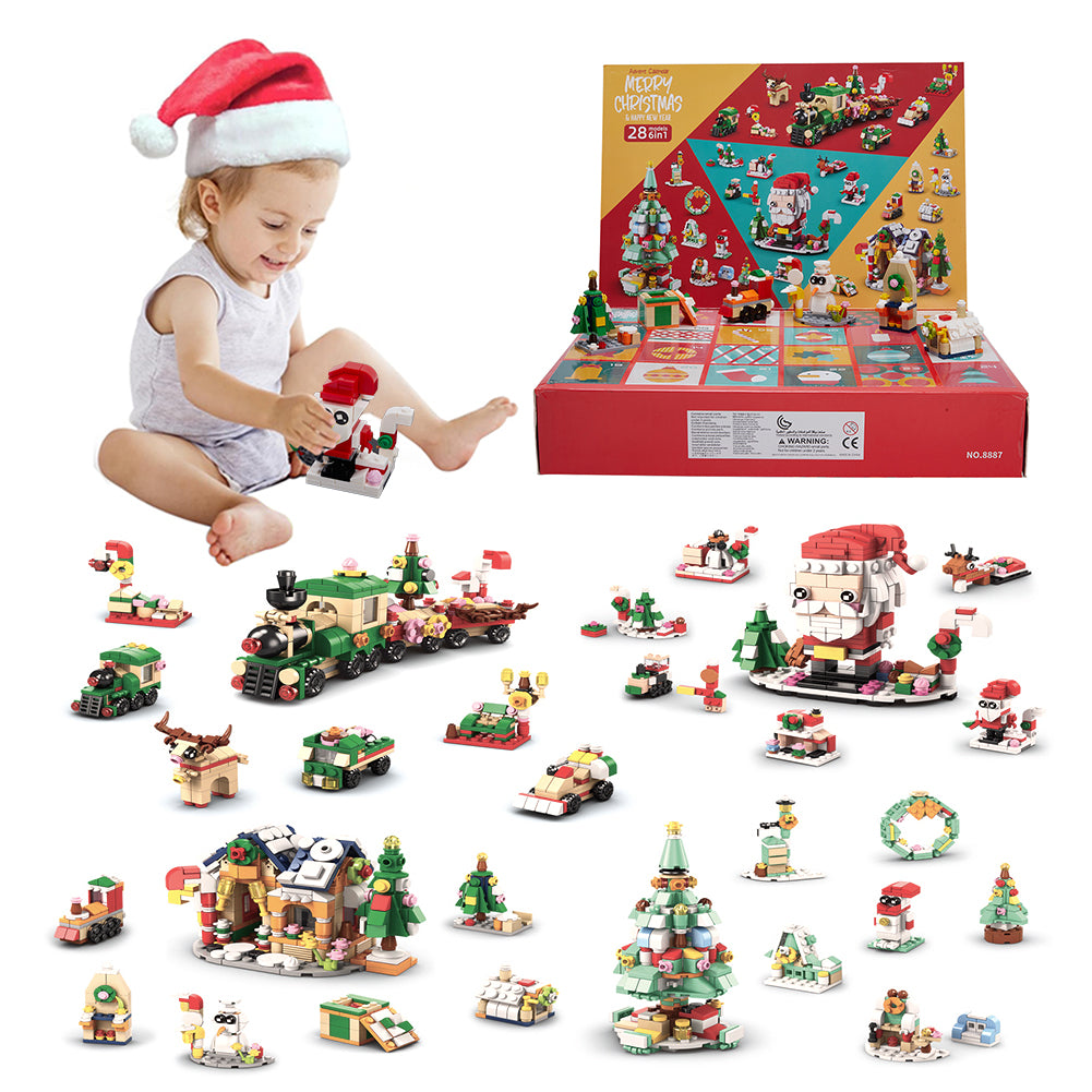 Advent Calendar Building Block Blind Box – Forest Animals Series | Holiday Countdown Toy Set