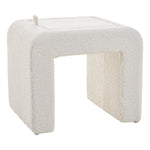 Modern Upholstered Footstool | White