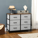6/8 Drawer Fabric Chest Of Drawers W/ Wooden Top For Closet | Medium