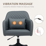 Office Chair With Rechargeable Vibration Massage | One Size | Gray