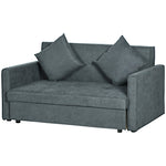 2 Seater Sofa Bed Convertible Bed Settee 2 Cushions Storage | One Size | Dark Gray