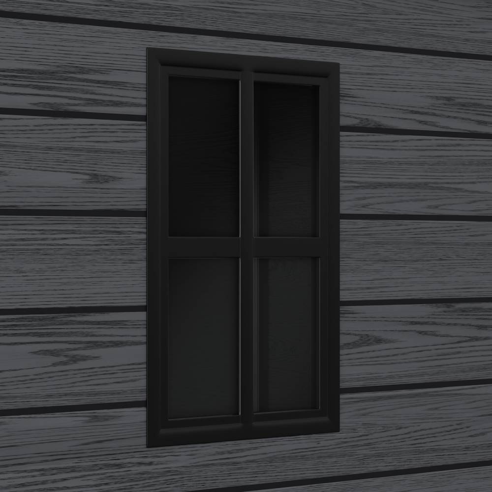 6x4.4 Ft Outdoor Plastic Storage Shed With Floor, Window, Vents & Double Lockable Doors,wood Grain Design