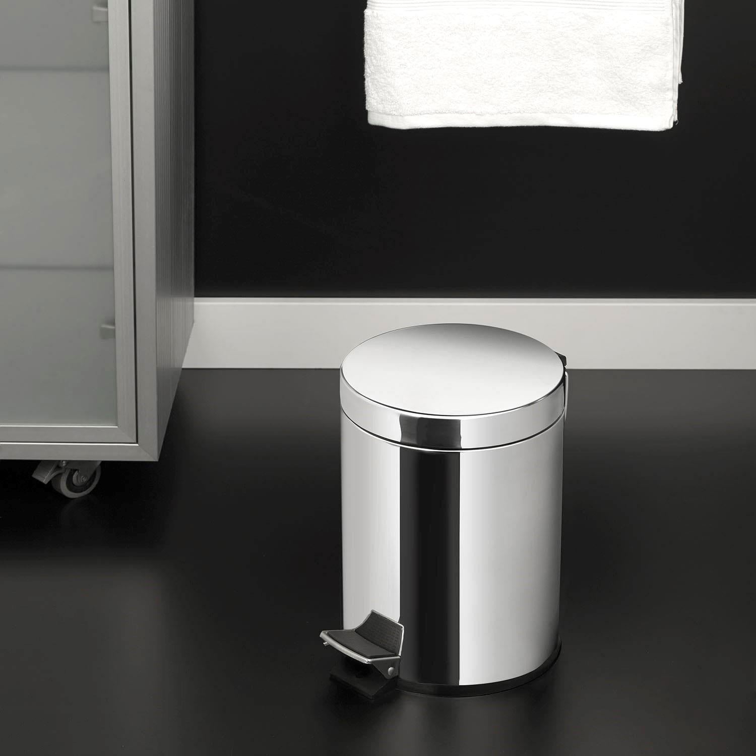 Bathroom And Kitchen, Bin 5l Capacity, Silver, Architect S+ Collection