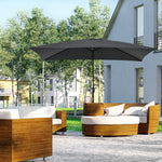 3x2m Patio Umbrella Canopy Tilt Crank | Black