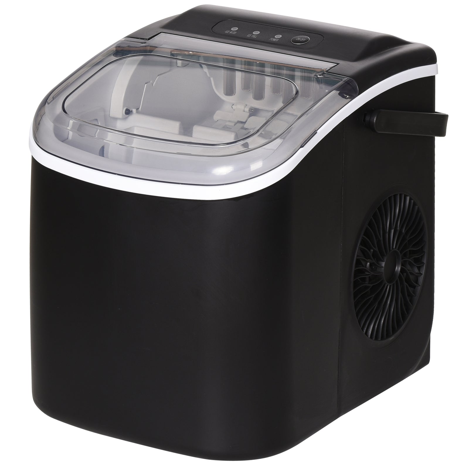 Ice Maker With Ice Scoop 12kg In 24hrs 9 Cubes In 6 To 12min | One Size | Black