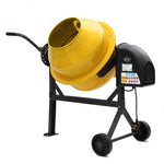 63l 220w Electric Cement Mixer With 2 Wheels,steel Concrete Mixer Machine | Yellow