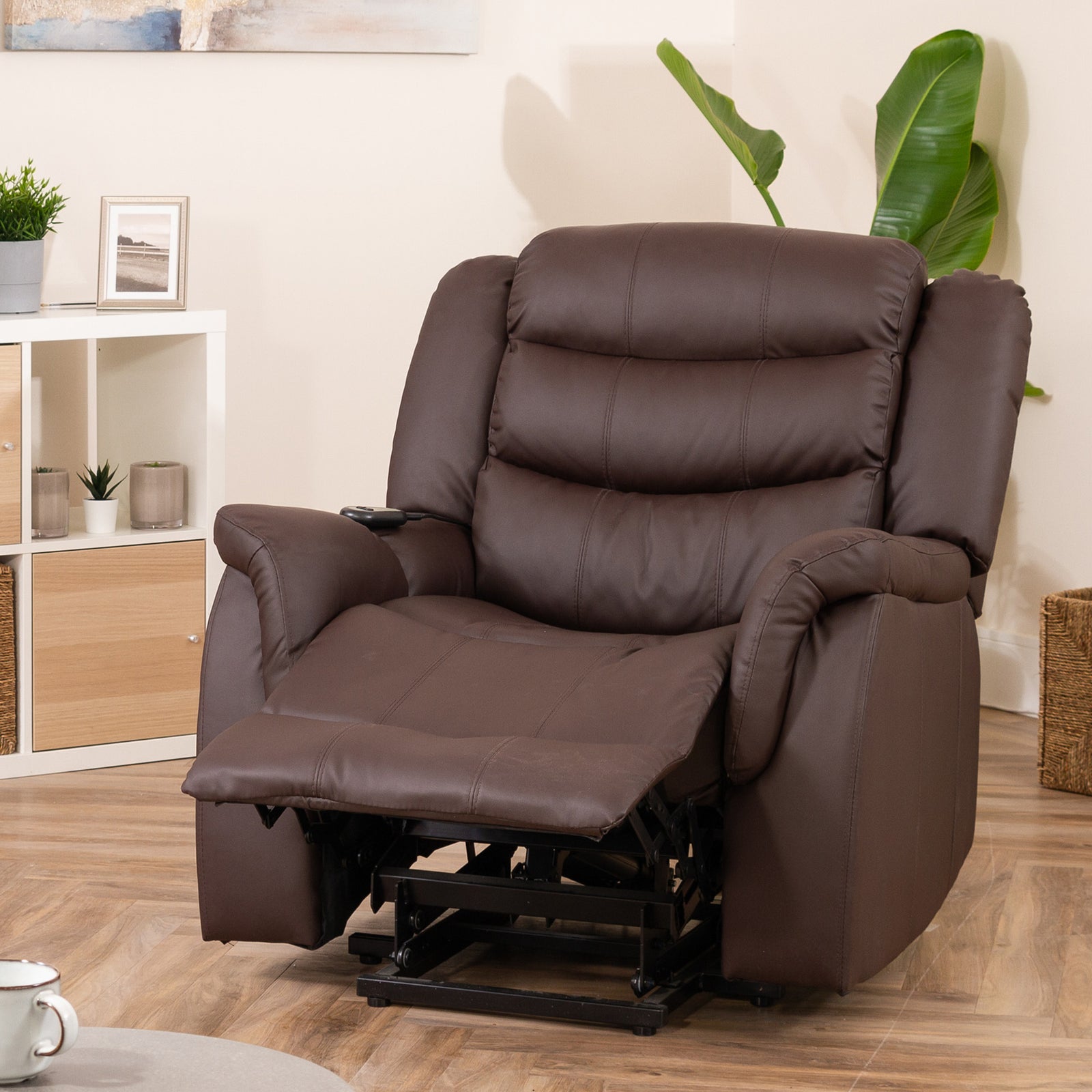 Almeira Electric Riser Recliner With Massage And Heat | Brown