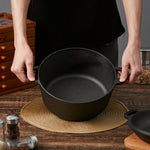 2-in-1 5L Cast Iron Dutch Oven with Reversible Lid