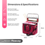 Fineway Crochet Knitting Bag Maroon Yarn Wool Needle Craft Storage Case