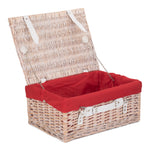 Wicker 41cm White Hamper | Red