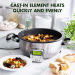 Elite Omnicooker, Pfas Free Ceramic Non-stick With 5.6l Capacity | Silver