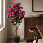 Artificial 100cm Premium Azalea Pink Flowers Potted Plant