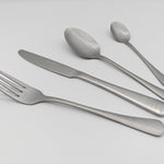 Cutlery Set Stainless Steel Anydate Stonewash | Set of 24 | Silver