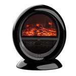 Table Top Electric Fireplace Heater With Led Flame Rotatable | One Size | Black