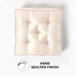 Faux Suede Armchair Booster Cushion | 50cm x 50cm | Cream