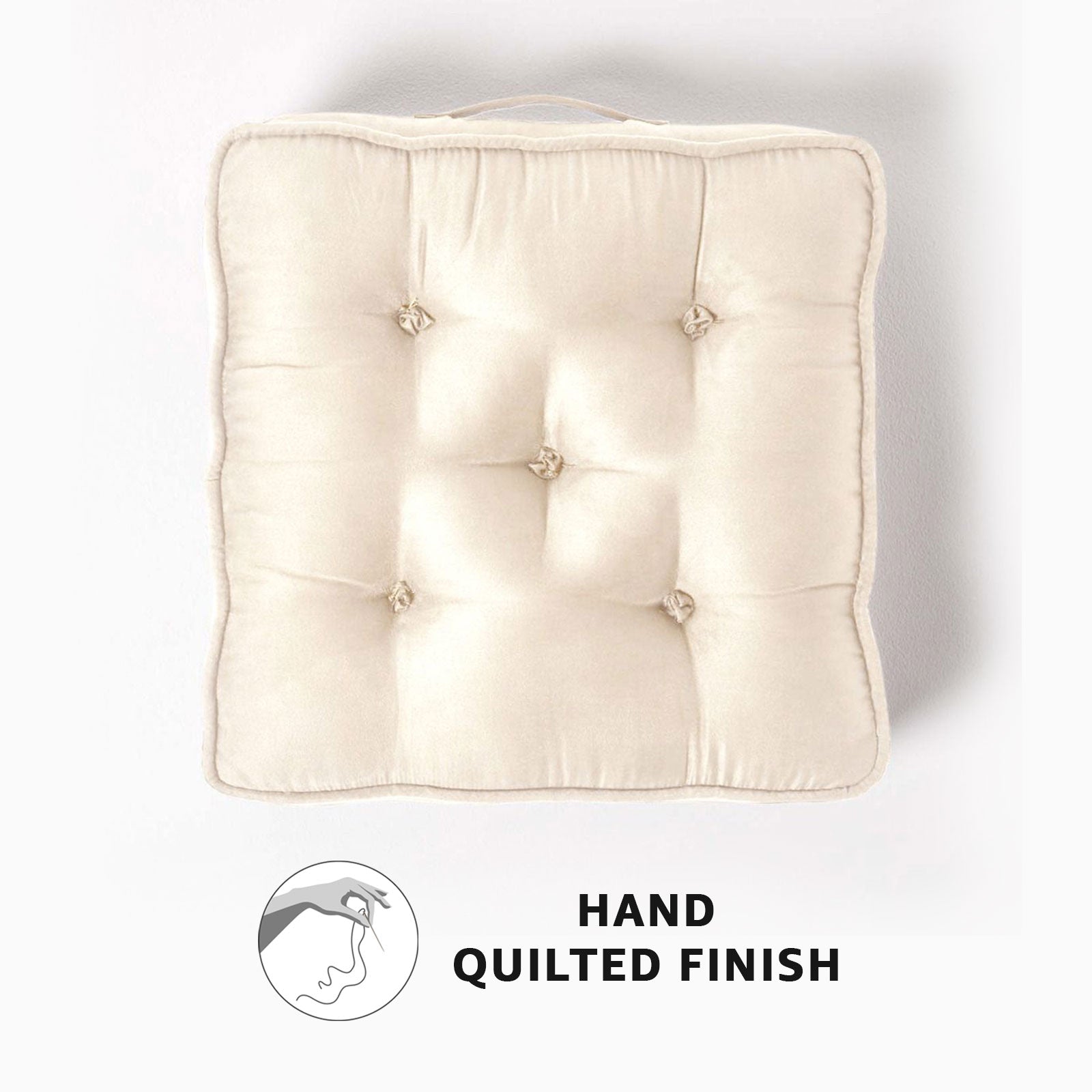 Faux Suede Armchair Booster Cushion | 50cm x 50cm | Cream