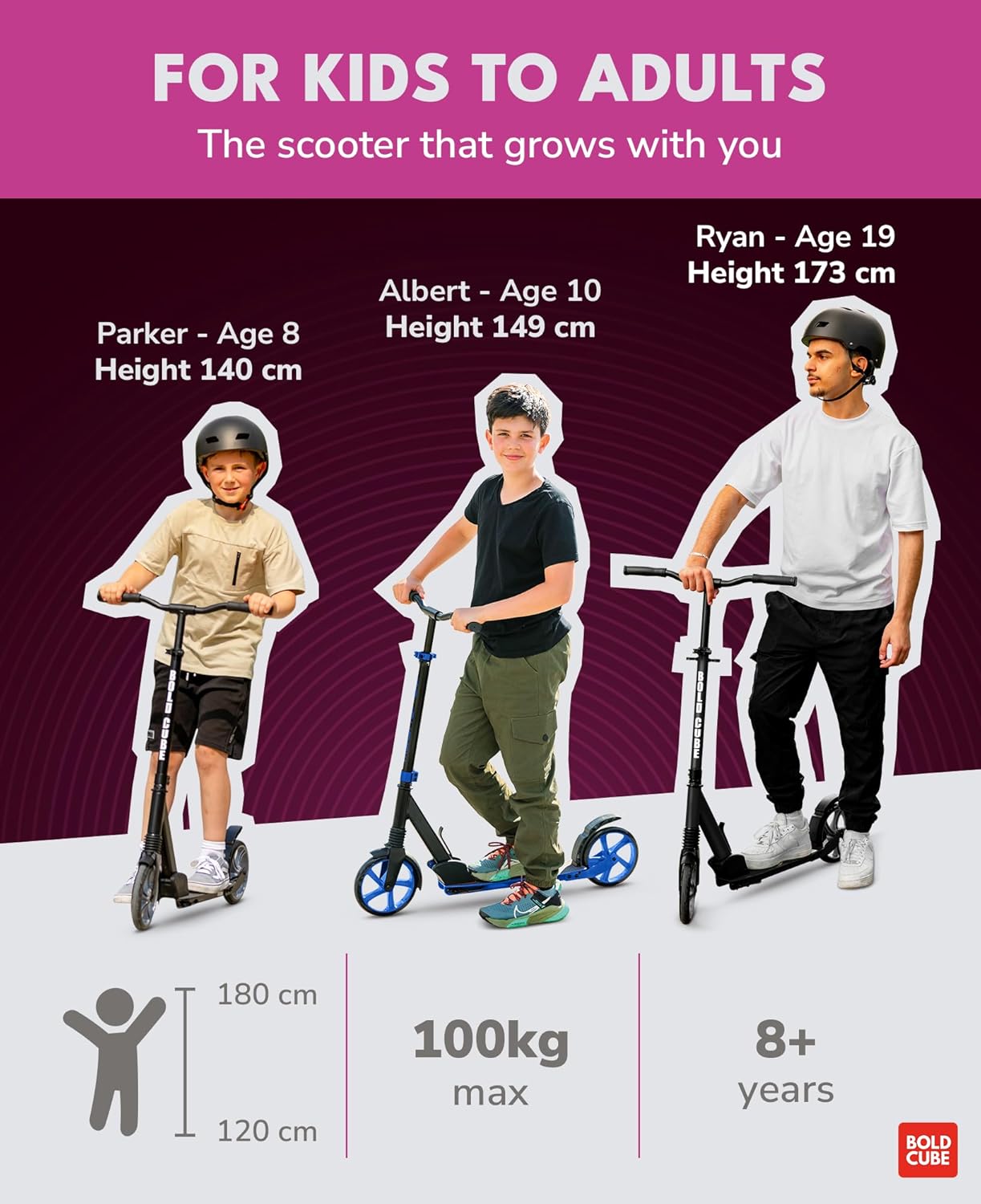 Big 2 Wheel Scooter | Magenta