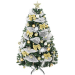 HOMCOM 5ft Pre-lit Christmas Tree With 150 Led Lights, 8 Modes, 450 Tips