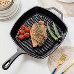 25cm W X 24cm D Rectangular Cast Iron Grill Pan