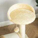 Cat Tree Kitten Scratching Scratcher Cosy Sisal Home Play Rest Activity | Beige