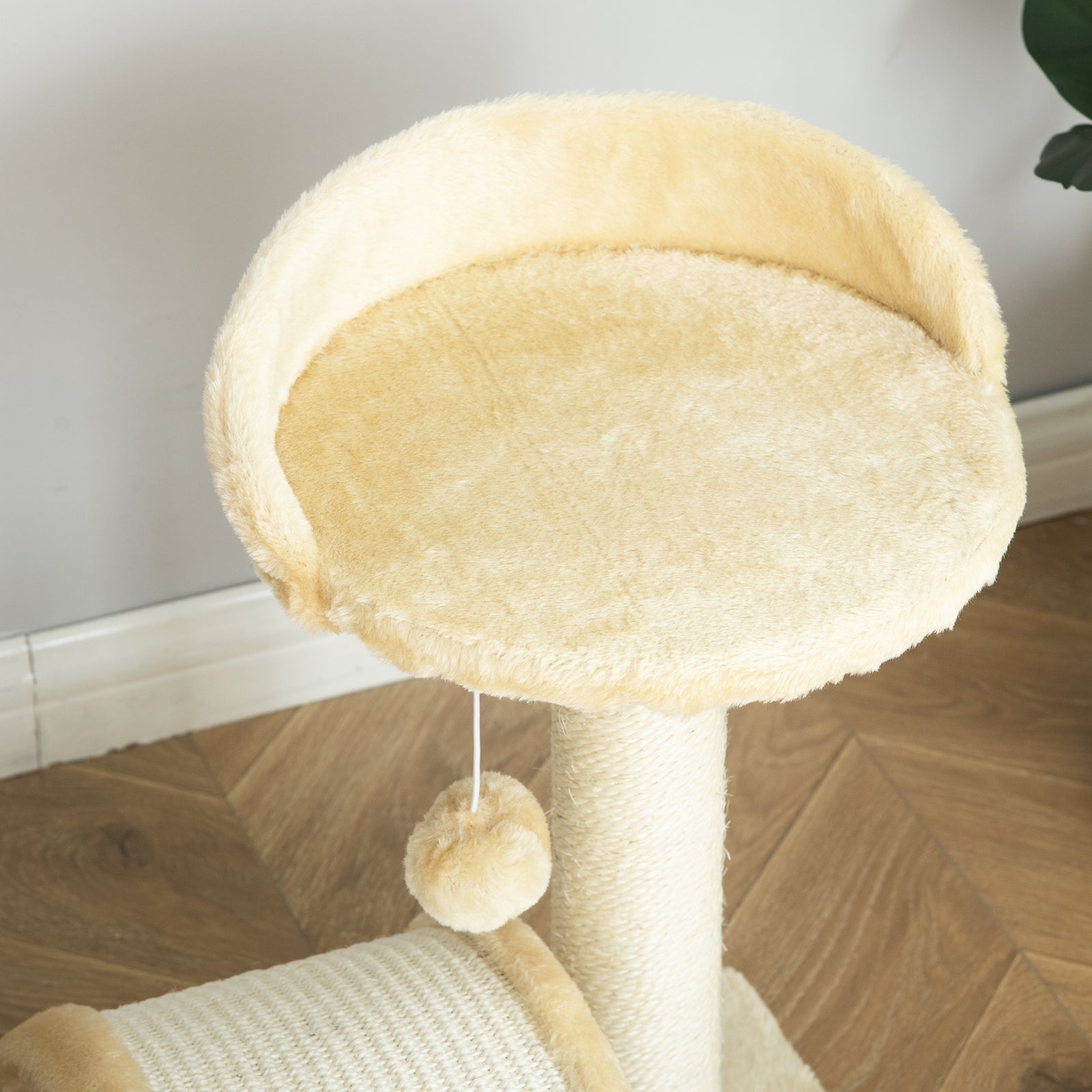 Cat Tree Kitten Scratching Scratcher Cosy Sisal Home Play Rest Activity | Beige