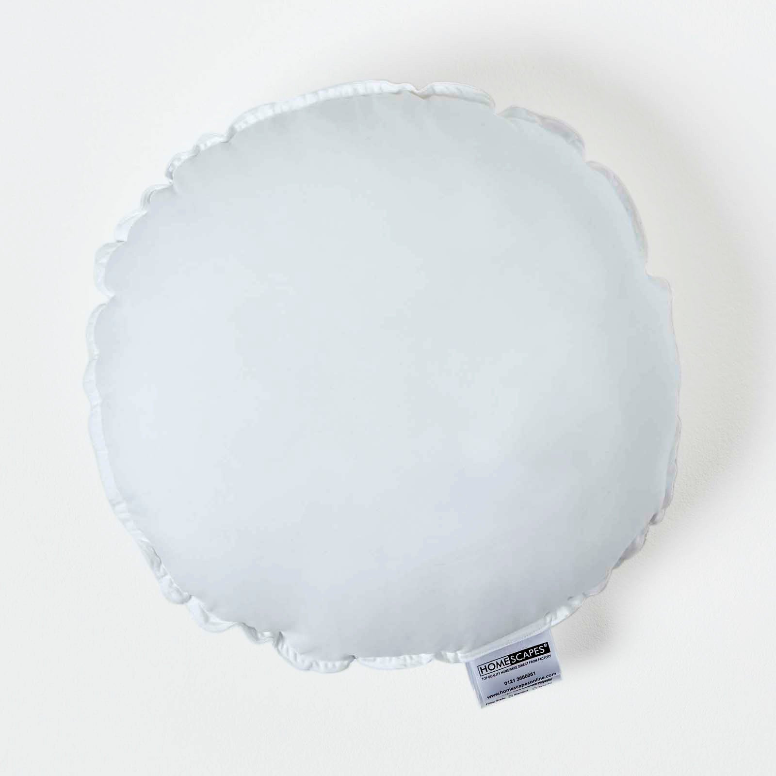 Super Microfibre Round Circular Shaped Cushion Pad | 40cm x 40cm | White