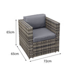 Malta Rattan 2 Seat Tea For Two Set | 2 Seat | Walnut Grey