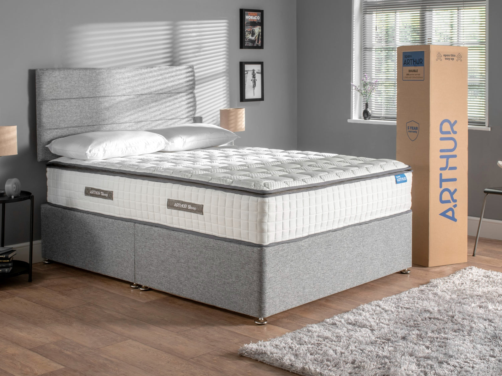 Spare Arthur 1500 Medium Firm Hybrid Mattress | King | White