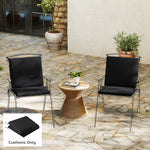 2pcs Garden Chair Cushions, Waterproof Seat Pads | Black
