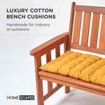 Outdoor Bench Cushion For 2 & 3 Seater Garden Seat Pad For Furniture, Kitchen, Dining & Indoor Use | 2 | Mustard