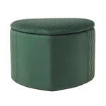 Arundel Heart-shaped Velvet Footstool With Storage | Green