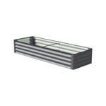 Rectangular Galvanized Steel Raised Garden Bed 180cm W X 60cm D X 30cm H | Dark Grey