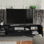 Goldline Gloss Tv Unit 200cm | Black