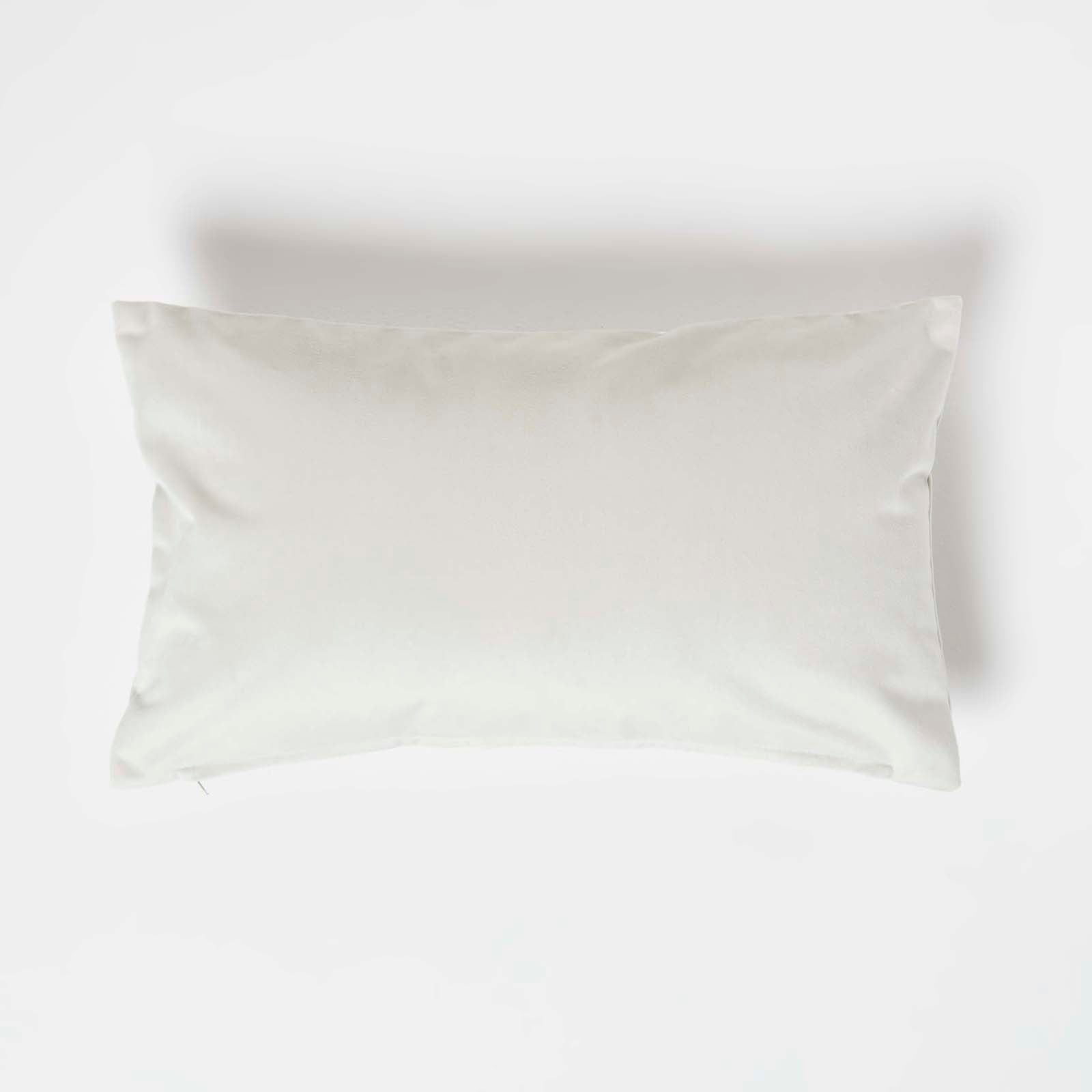 Velvet Cushion With Microfibre Insert | 30cm x 50cm | Cream