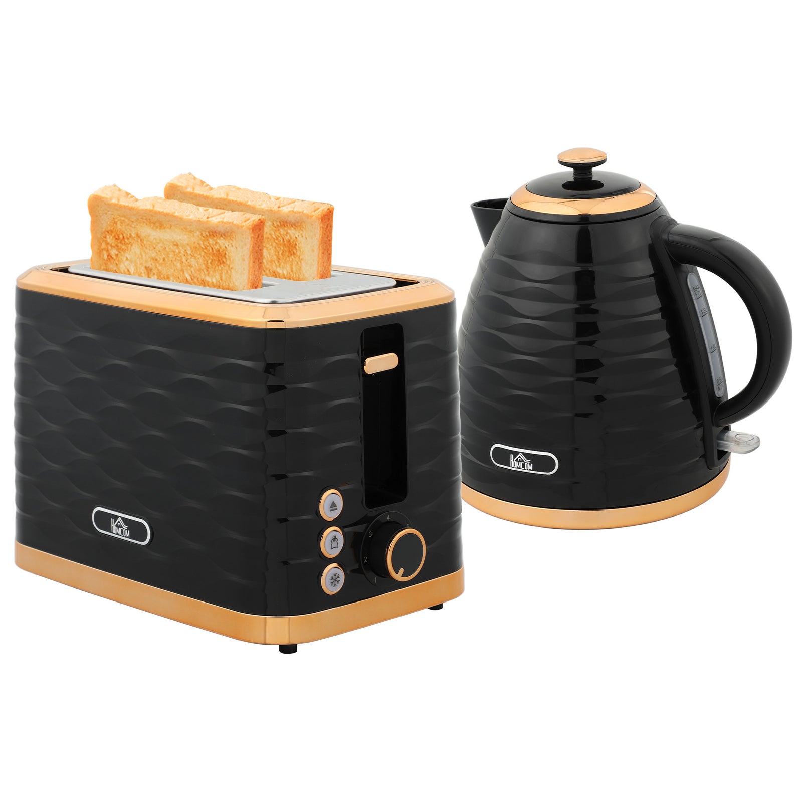 Rapid Boil Kettle & 2 Slice Toaster | Black