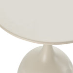 Breeins Modern Cream White Metal Side Table