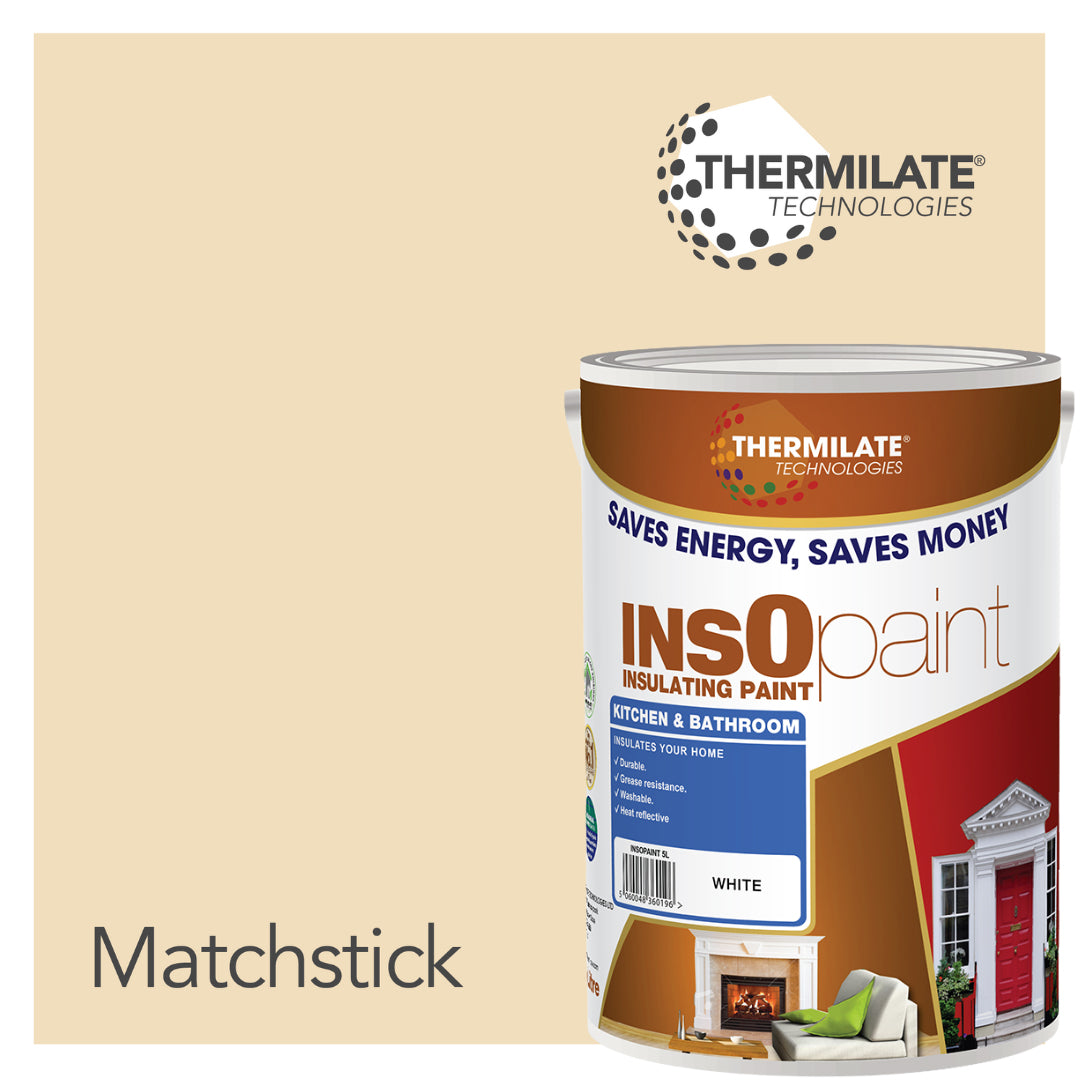 Insopaint Kitchen & Bathroom Paint - Best Anti-mould Protection, Insulating Walls & Ceilings | 5l | Pistachio White