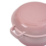 2-in-1 4.5l Enamelled Cast Iron Dutch Oven With Reversible Lid | Pink