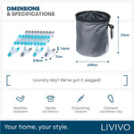 Heavy Duty Washing Line Peg Set With Storage Bag