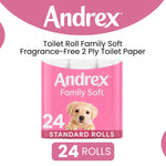 Toilet Roll Soft Fragrance-free 2 Ply Toilet Paper, 24 Rolls