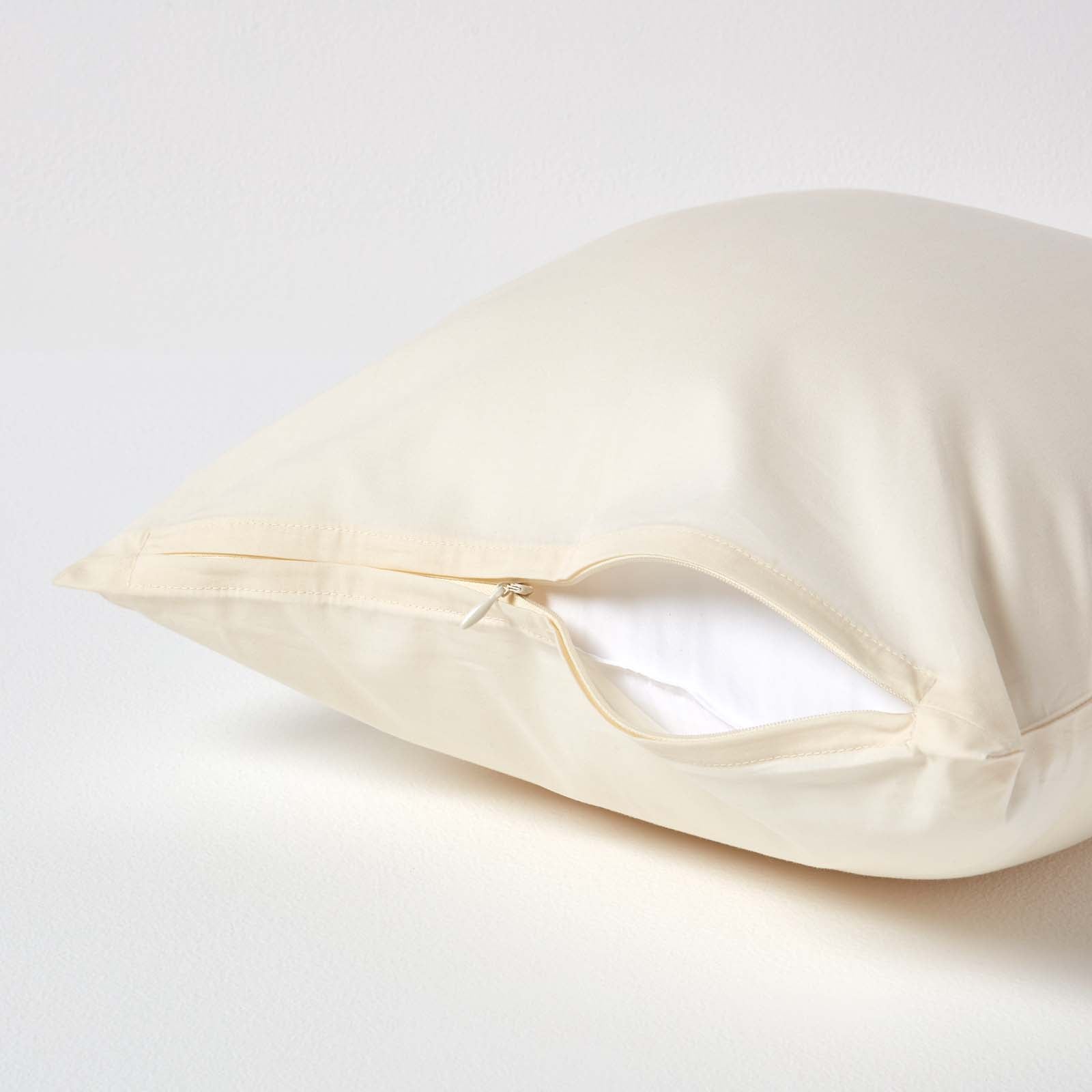 Continental Egyptian Cotton Pillowcase 200 Tc | 40cm x 40cm | Cream
