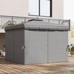 3 X 3(m) Garden Gazebo Shelter Party Tent With 2 Tier Roof | Light Slate Grey