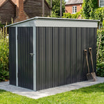 Breeins 4x9 Ft Pent Roof Garden Tool Shed Outdoor Patio Storage House