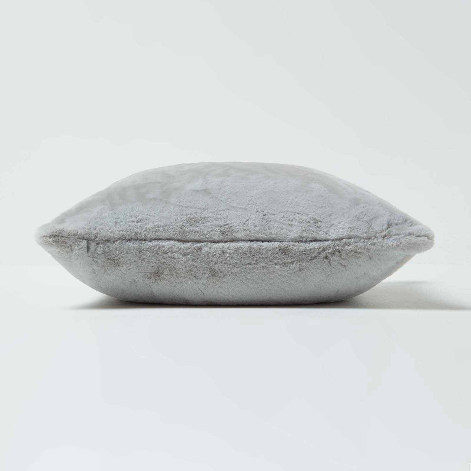 Soft Touch Faux Fur Filled Cushion | 45cm x 45cm | Grey