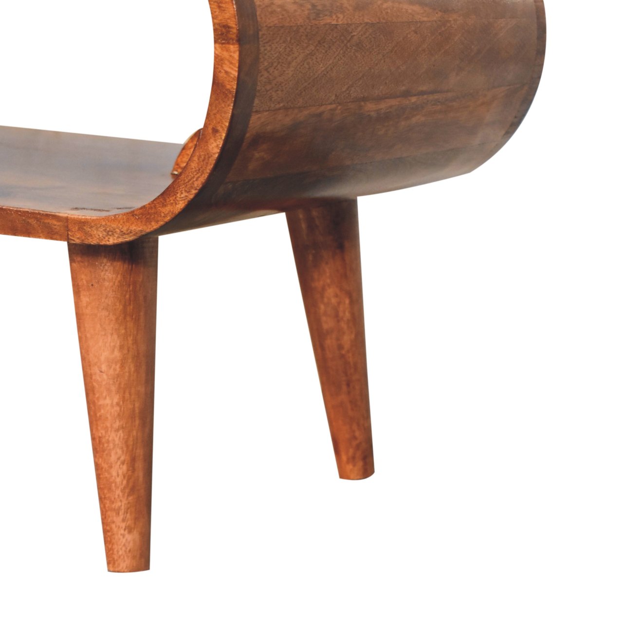 Solid Wood Amaya Nordic Style Honey Caramel Coffee Table, Open Slot, Light Brown