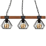 Ulf Hand Made Wall Lamp Matt Black Cage Natural Wood Rugged Industrial Chic