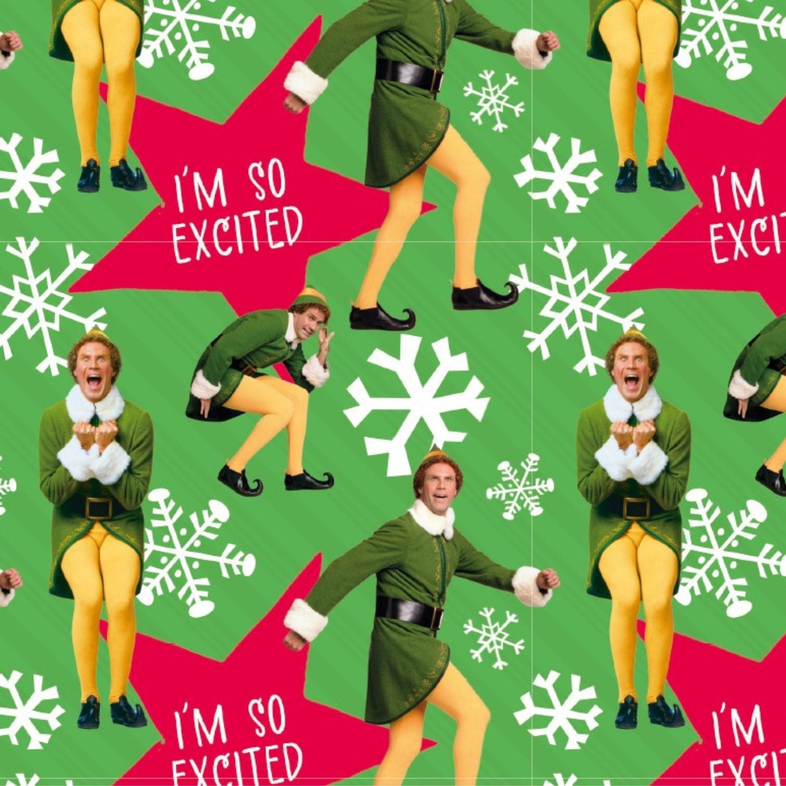 Elf Elf Christmas 4m Roll Wrapping Paper Official Product