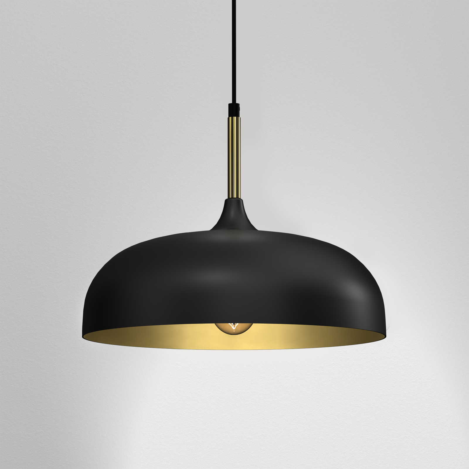 Pendant Lamp Lincoln 1xe27 35cm | 35cm | Black