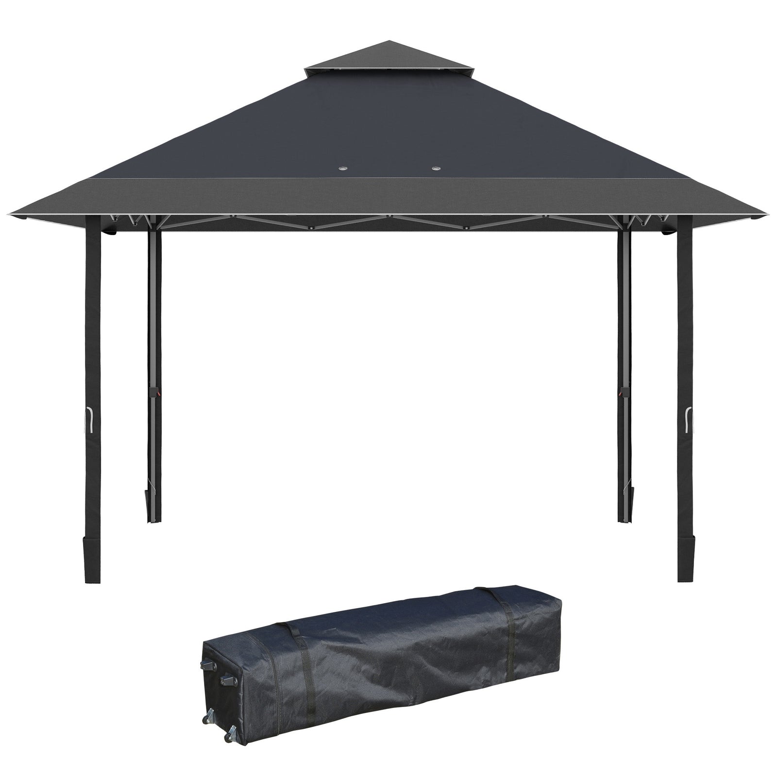 4 X 4m Outdoor Pop-up Canopy Tent Gazebo Adjustable Legs Bag | Gray